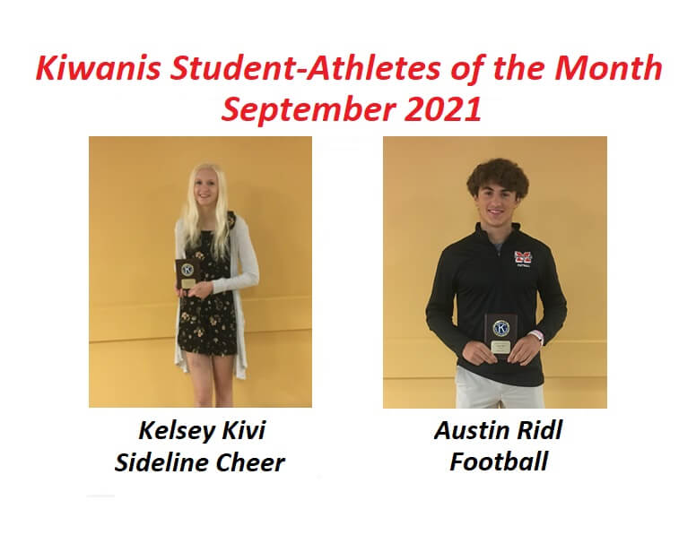 Kelsey Kivi and Austin Ridl Honored as September Student-Athletes of the Month